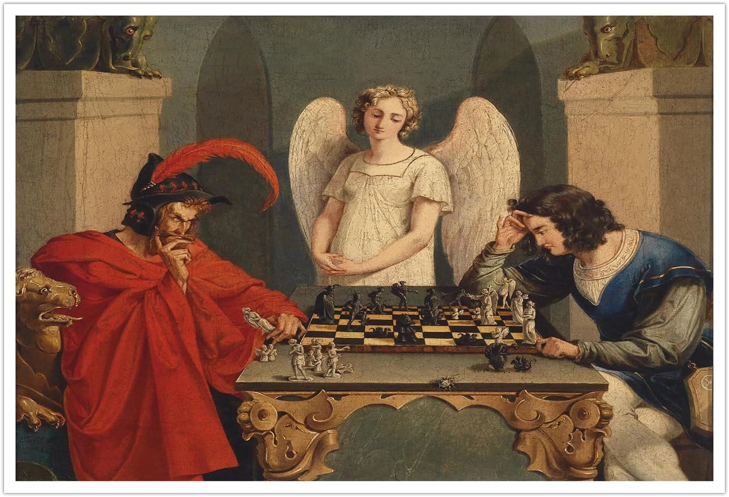 Vintage Fashion Wall Art - IUHYVMSM винтажный плакат Faust And Mephistopheles