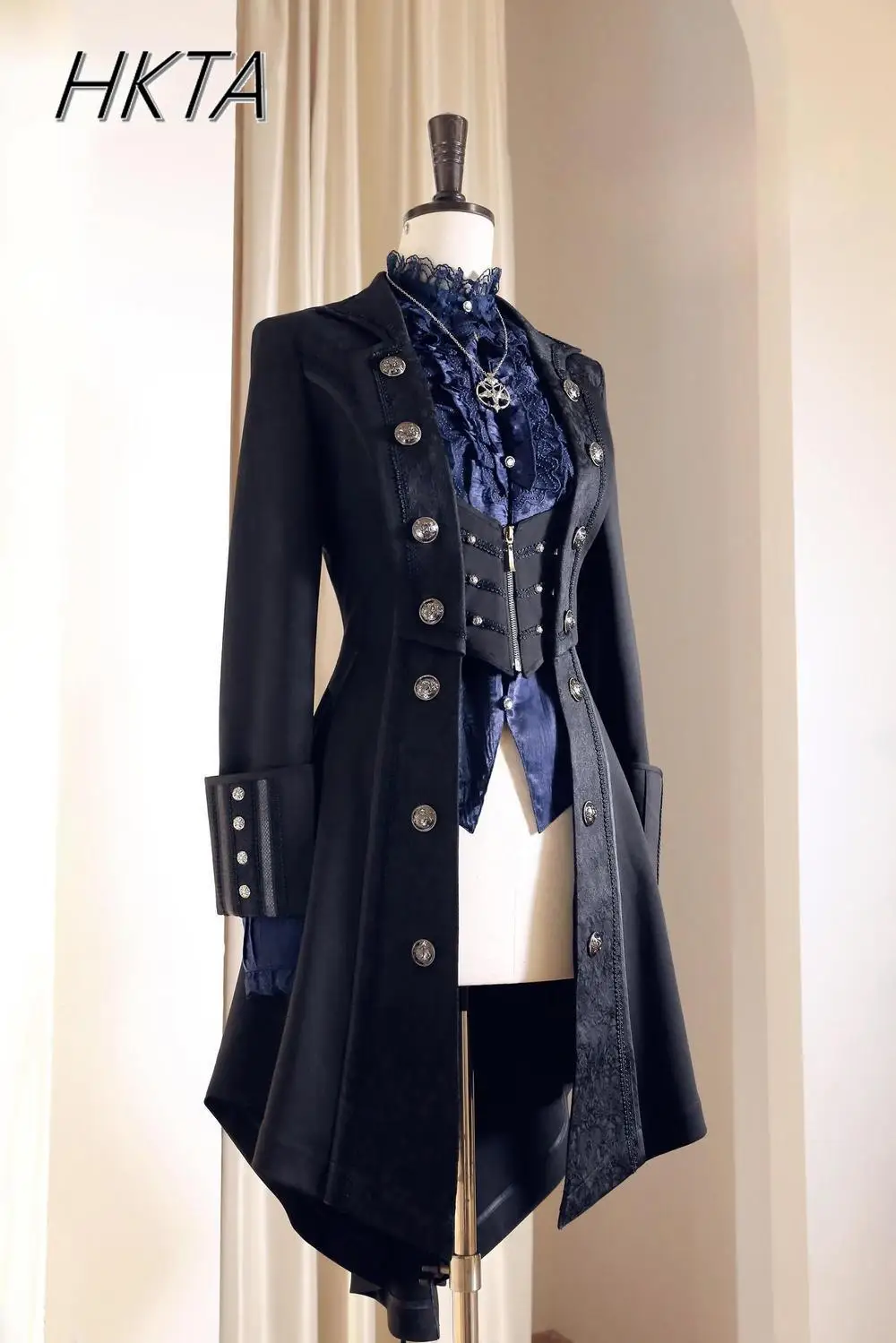 Vintage Trench Coat - Британский стиль Ретро Темный гот Красивый