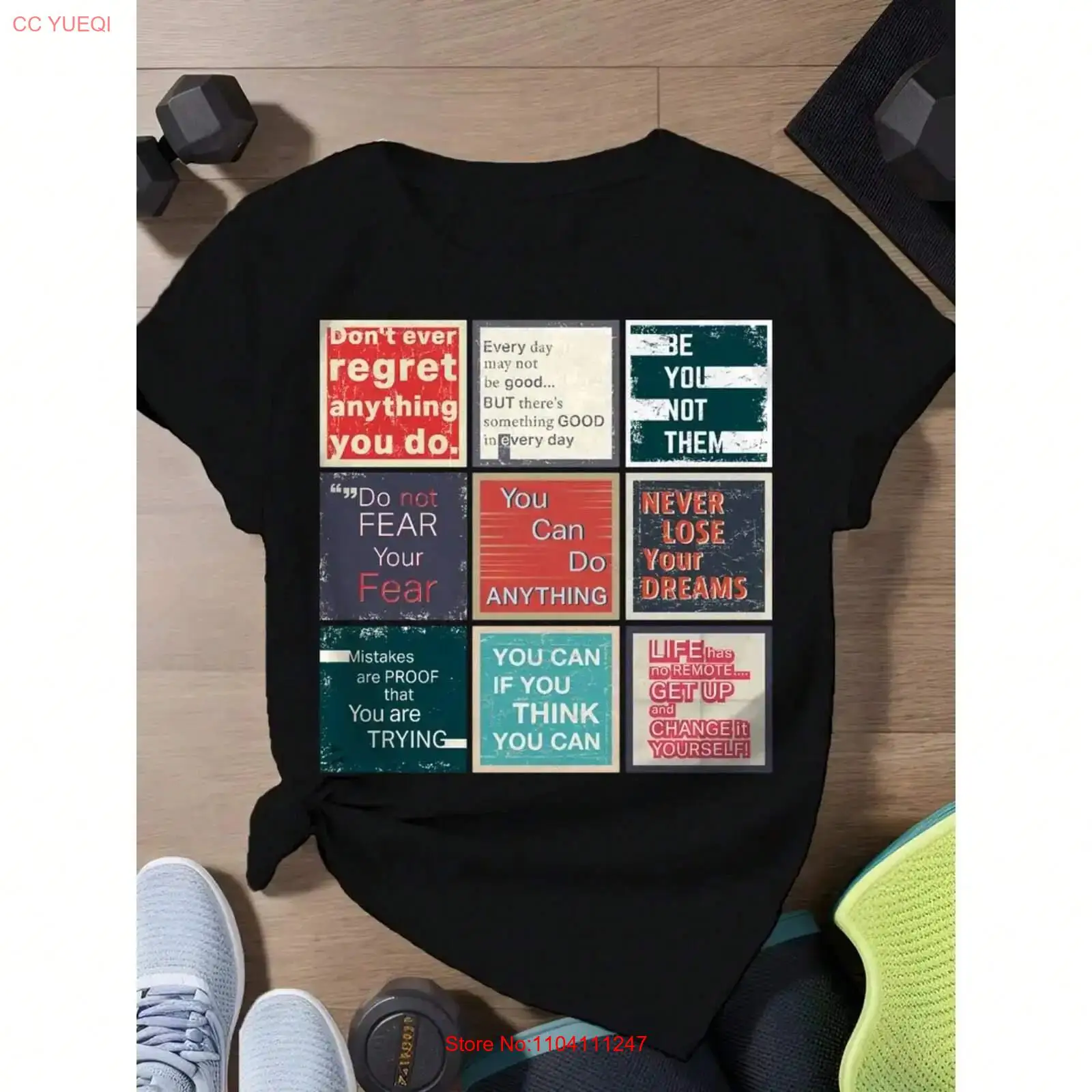 Vintage Fashion Quotes Short - Женская футболка с вдохновляющей надписью, удобный
