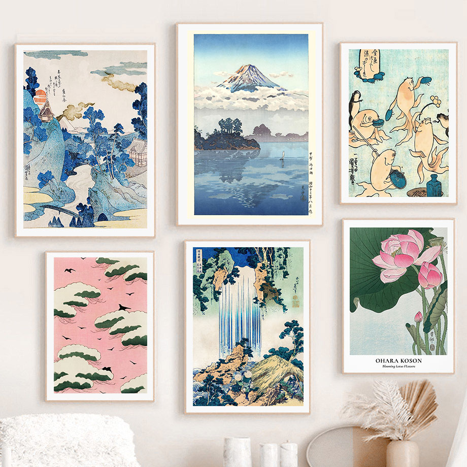 Vintage Fashion Wall Art - Hokusai Ohara Koson японский художественный постер,