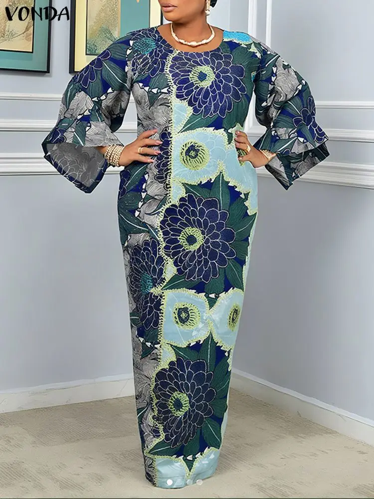 Vintage Fashion Plus Size - VONDA женские богемные платья макси, модные