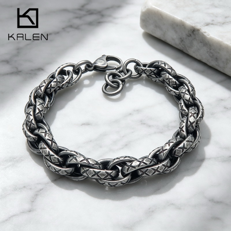 Z Vintage Fashion - Мужской браслет Kalen 11 мм, массивная