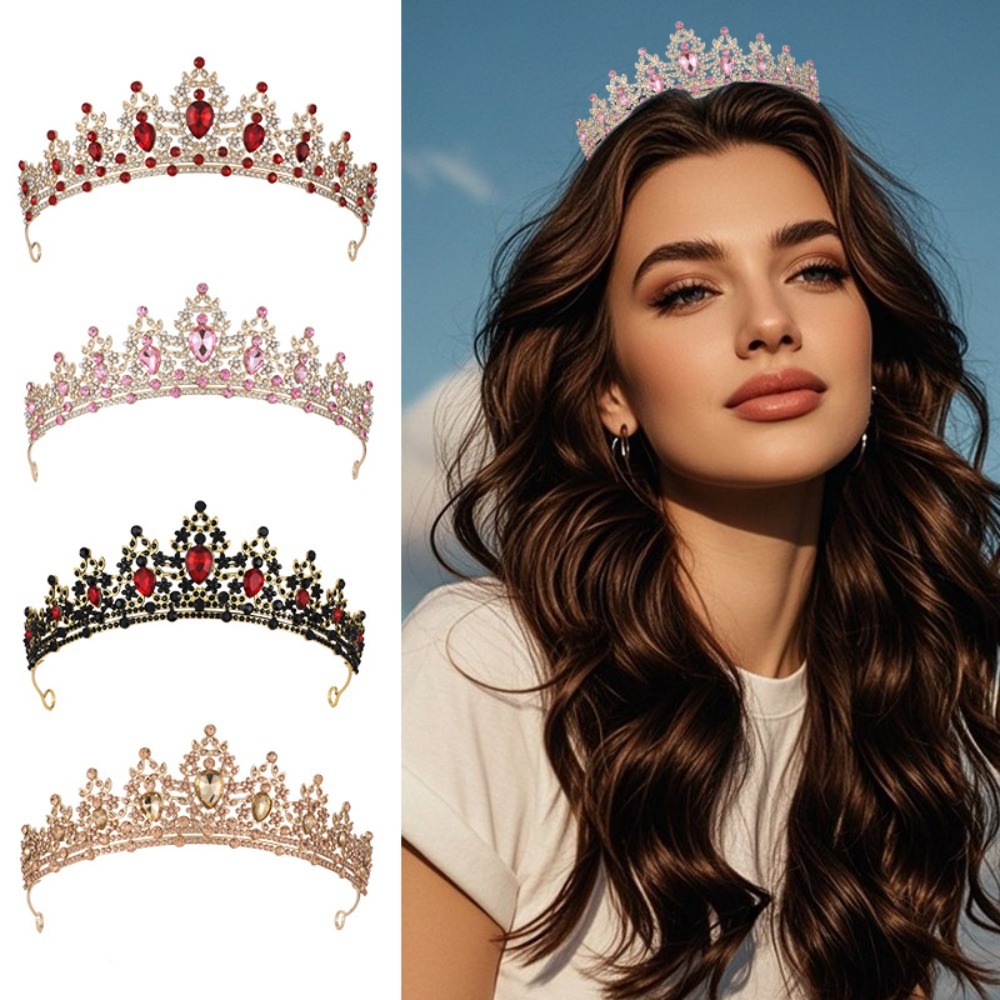 Vintage Fashion For Women - Винтажная корона-тиара с листьями и стразами,