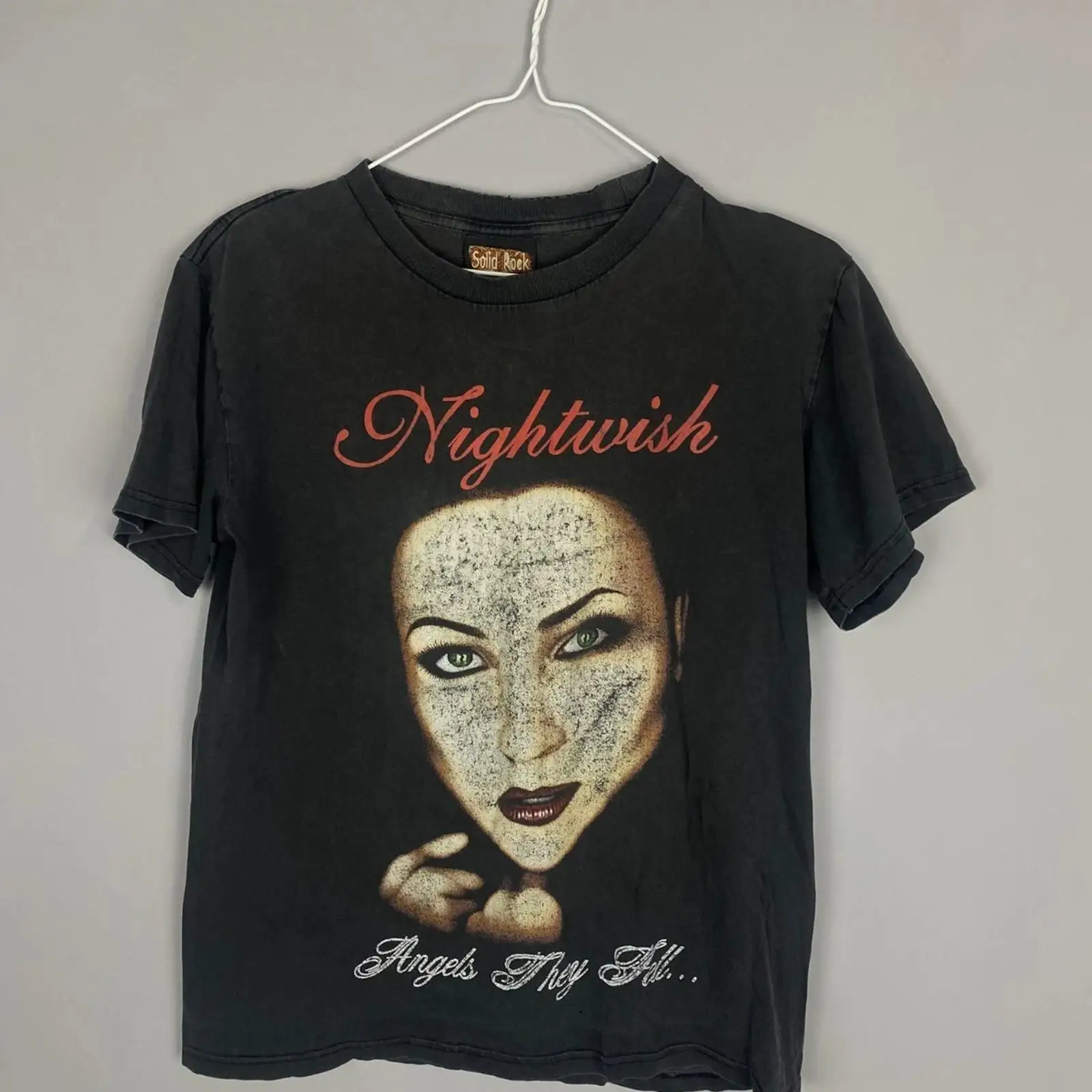 Vintage Fashion Quotes Short - Винтажная футболка Nightwish с принтом «Angels