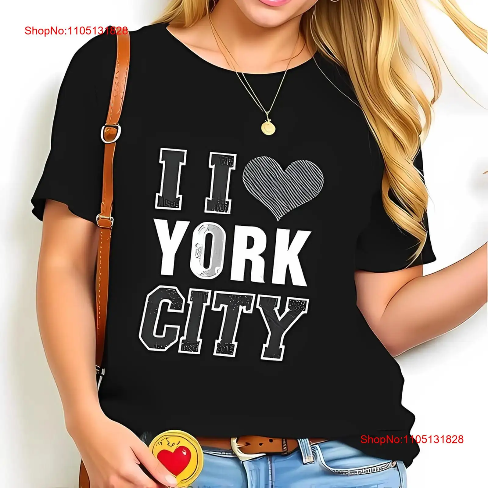 Vintage Fashion Font - Стильная черная футболка I Love YORK