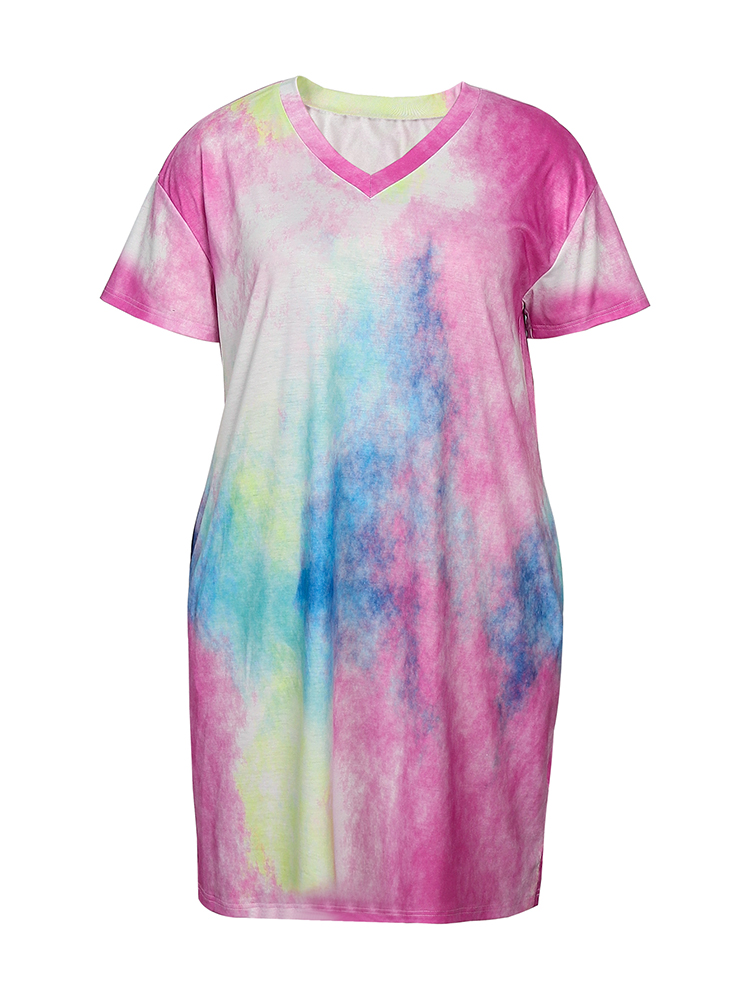 Женские повседневные платья бо – обзор и цена Tie Dye Shirt Vintage
