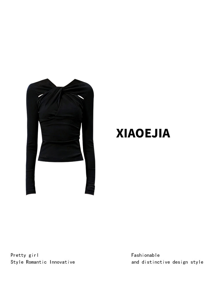 Женская черная готическая футб – обзор и цена Turtleneck Knit 90S