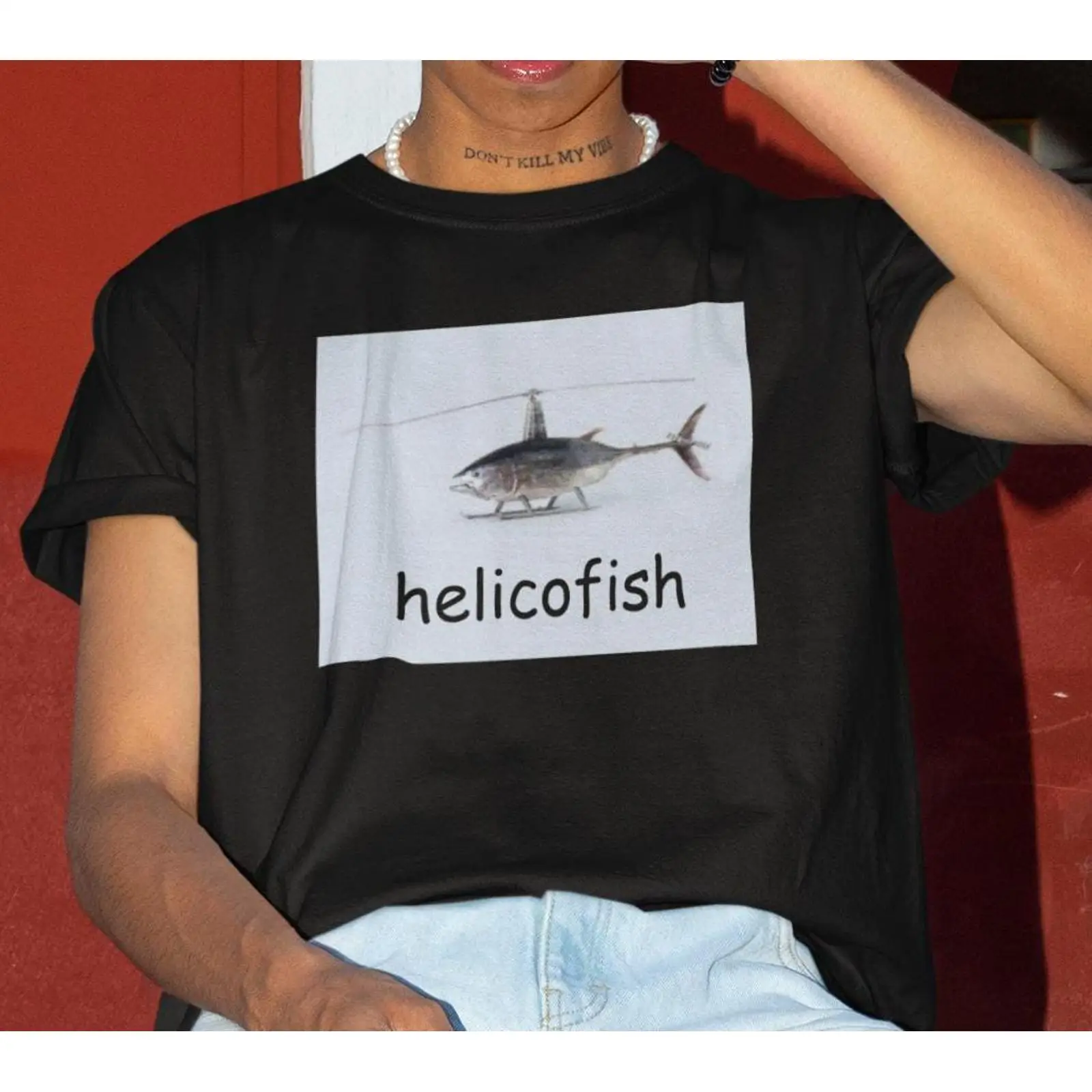 Футболка Helicofish с забавным – обзор и цена Vintage Fashion Gen Z