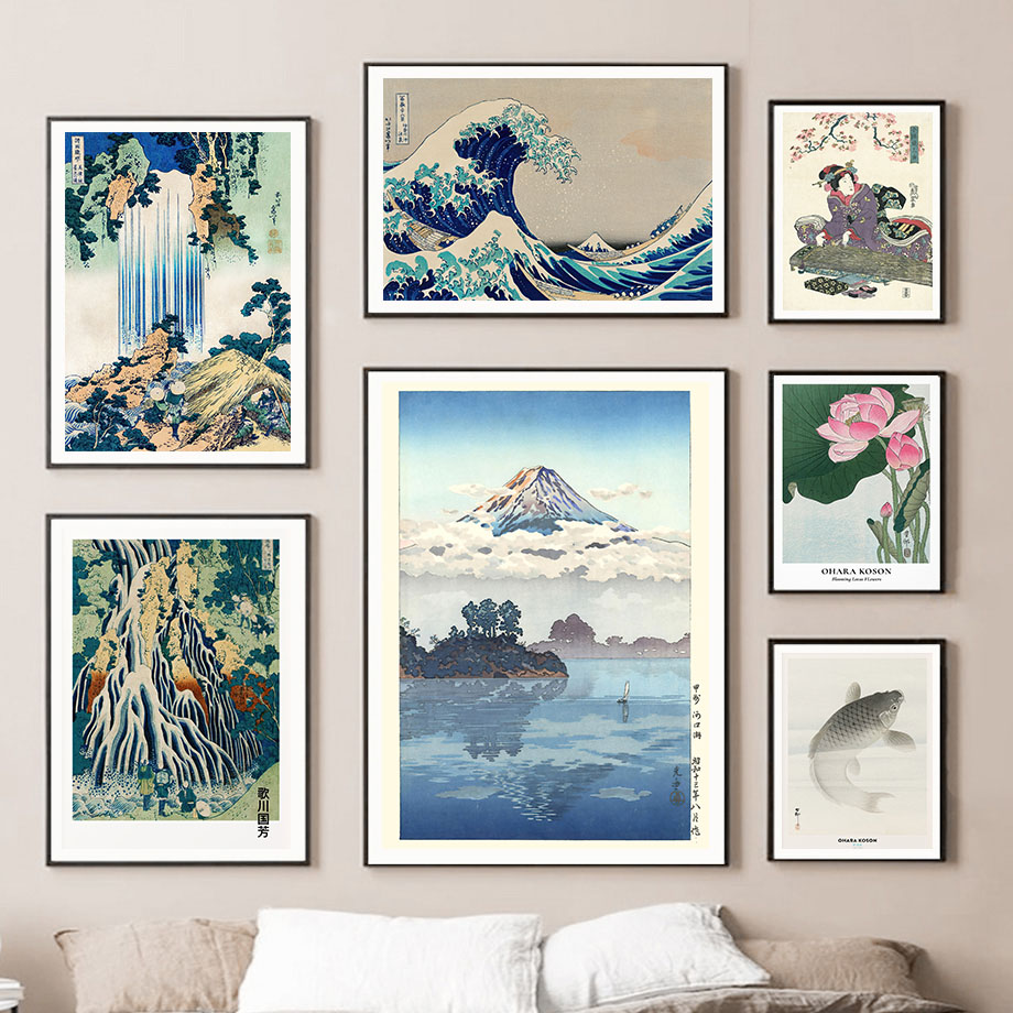 Hokusai Ohara Koson японский х – обзор и цена Vintage Fashion Wall Art